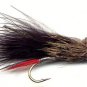 Black Marabou Muddler Minnow Fly - Twelve  Size 4 Flies
