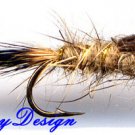 Gold Ribbed Hares Ear Nymph Twelve #16 Fishing Flies