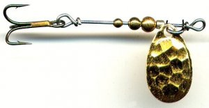 Baby Bow 1/16 oz Real Gold Trout Spinner Fishing Lure