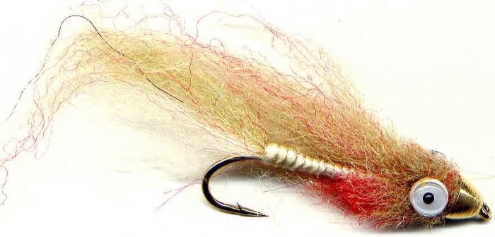 Cream Conehead Google-Eye Synthetic Streamer #4 Shiner