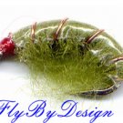 Olive Scud Fly Fishing Nymphs - Twelve Flies Size 16