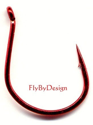 Gamakatsu Bleeding Red Size 4 Wide Gap Fishing Hooks