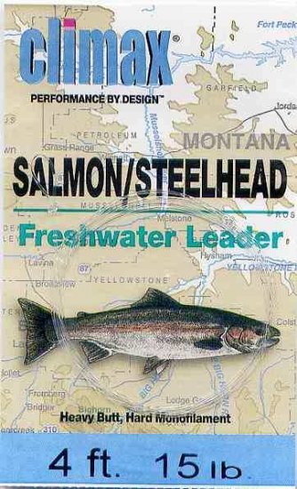 Climax 4 ft 15 Lb Salmon/Steelhead Fly Fishing Leader
