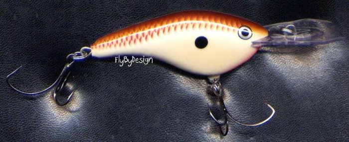Rapala 3-1/8" Rattling Brown Bone Flat Lure Dives 9 Ft