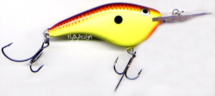 Rapala 3-1/8" Rattling Chart Brown Flat Lure Dives 9 Ft