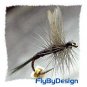 Black Gnat Dry Fly Fishing Flies Twelve Hook Size 12