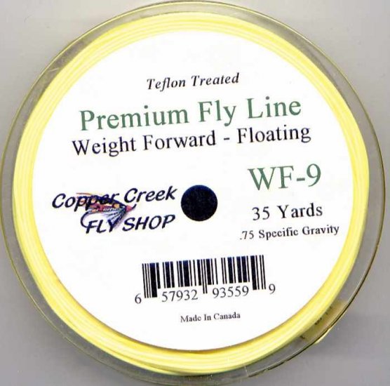 Copper Creek Lemon Yellow Teflon WF9 Floating Fly Line