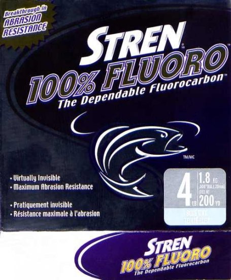 Stren 4 Lb - 200 Yd Blue Tint Fluorocarbon Fishing Line