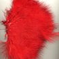 Premium 1 Ounce Dyed Blood Red Strung Marabou Feathers