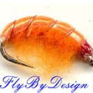 Orange Scud Fly Fishing Nymphs - Twelve Hook Size 12