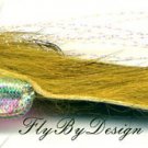 Olive Rabbit Zonker -12 Fly Fishing Flies - Hook Size 2