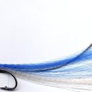 Deep Candy Blue\White Saltwater - Six 1/0 Fishing Flies