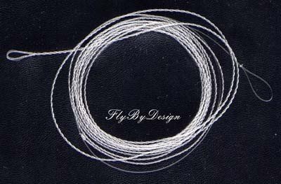 Furled 40# Test Clear 5 Ft Fluorocarbon Fly Leader 6+wt
