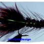 Black Woolly Bugger - Twelve Size 6 Fly Fishing Flies