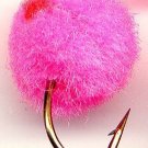 GloBug Round PINK Egg Fly Twelve Size 10 Fishing Flies