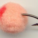 GloBug Round Peach Egg Fly Twelve Size 10 Fishing Flies