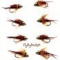 Bloody Mari Fly Fishing Flies - Twelve Hook Size 14