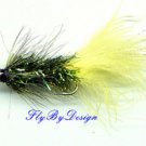 BH Yellow Olive Crystal Woolly Bugger - Twelve Size 10