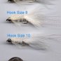 White Bead Crystal Woolly Bugger Flies - Twelve Size 16