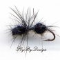 Black HiVis Parachute Ant Twelve Fly Fishing Flies #10