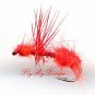 Orange Fur Ant - Twelve Fly Fishing Flies Hook Size #18
