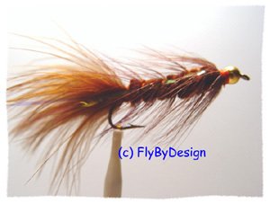 Micro Bead Head Brown Woolly Bugger - 12 Size 14 Flies