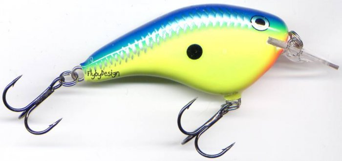 Rapala 2-3/4" Flat Parrot Deep Dive Chartreuse Lure