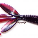 Yum 4.5" Red Shad Wooly Hawgtail Lure Salt + LPT 8/pack