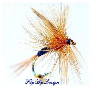 Ginger Quill Dry Fly -Twelve Hook Size 14 Fishing Flies