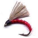 Red Biot Serendipity Fishing Flies - Twelve Size 16 Fly