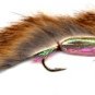 Zonker Brown & Pearl Fishing Flies - Twelve Hook Size 8