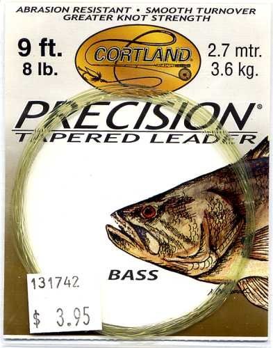 Cortland 3x (8Lb test) 9' Precision Bass Tapered Leader