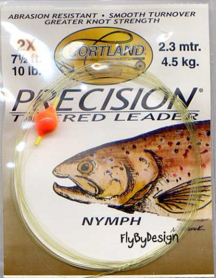 Cortland 2x 10 Lb Nymph 7-1/2' Precision Tapered Leader