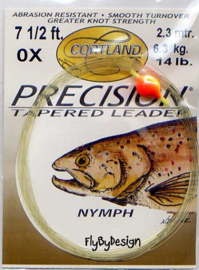 Cortland 0x 14 Lb Nymph 7-1/2' Precision Tapered Leader
