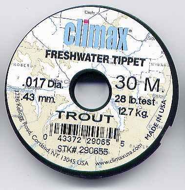 Climax TROUT 28 Lb Test Monofilament Tippet Material