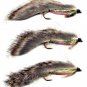 Zonker Natural Gray & Pearl Fly Fishing Flies -  Size 8