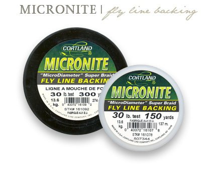 Cortland White Micronite Fly Line Backing 30 LB 300 YDS