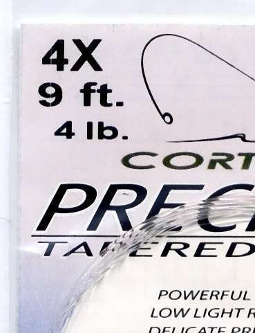 Cortland 4x (4Lb test) 9' Precision Fluorocarbon Leader