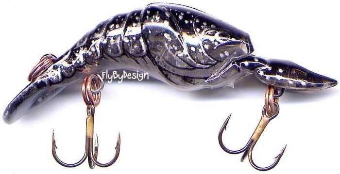 Storm 2" ThunderCraw Silver Black Skunk Crayfish Lure