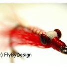 Clouser Red & White Fly Fishing Flies Twelve Size 2/0