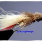 White Marabou Muddler Minnow Fly Twelve -  Size 6 Flies
