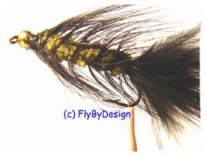 BH Olive/Black Woolly Bugger Flies -Twelve Hook Size 6