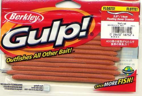 Berkley Gulp 5.5" Floating Natural Dover Crawler 10 Pak