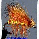 Yellow Elk Hair Caddis Dry Fly - Twelve Size 18 Flies