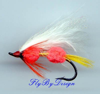 Double Orange Egg Sperm Fly Fishing Flies Twelve Size 6