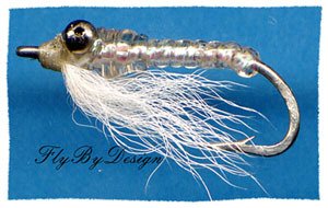 Crazy Charlie Twelve Pearl White Saltwater Flies Size 4
