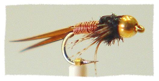 Copper John Nymph Fly Fishing Flies - One Dozen Size 16