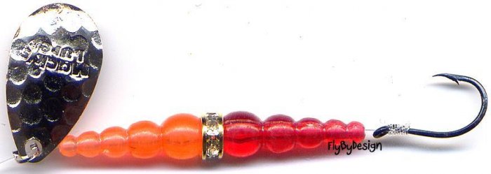 Mack's Wedding Ring Silver, Flo Red, Flo Orange Spinner