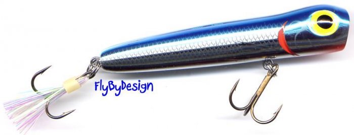 Storm 2-1/2" Metalic Silver/Blue Chug Bug Topwater Lure