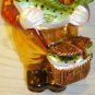 Colorful Fishing Santa Christmas Tree Ornament